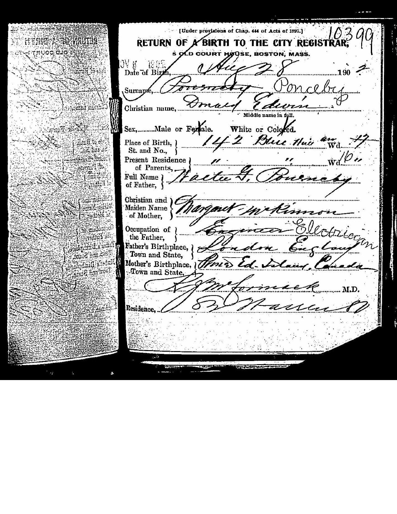 First page preview of birth-record-for-donald-edwin-ponceby.pdf