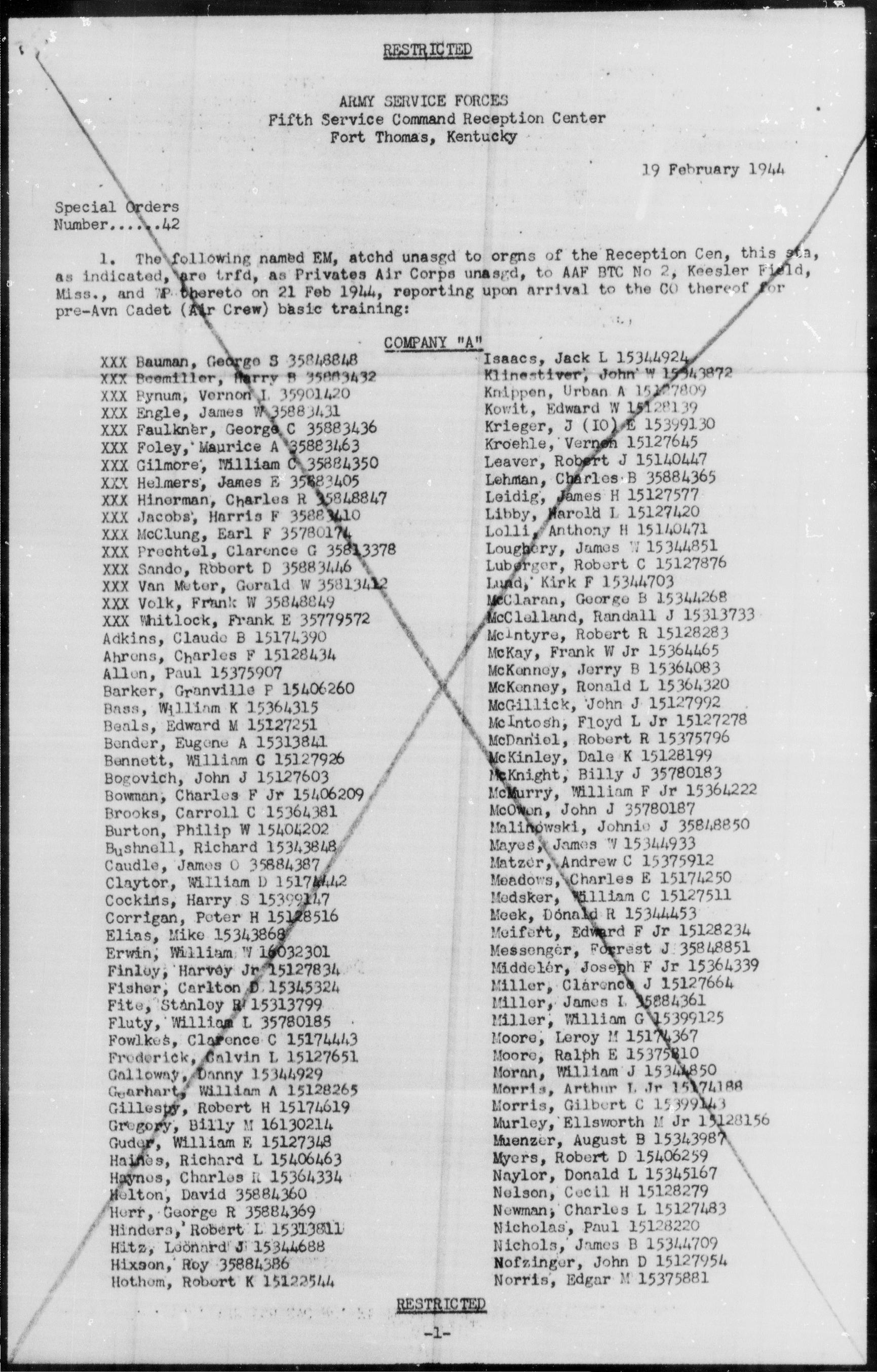 First page preview of gordon-ponceby-special-orders-keesler-field-1944.pdf