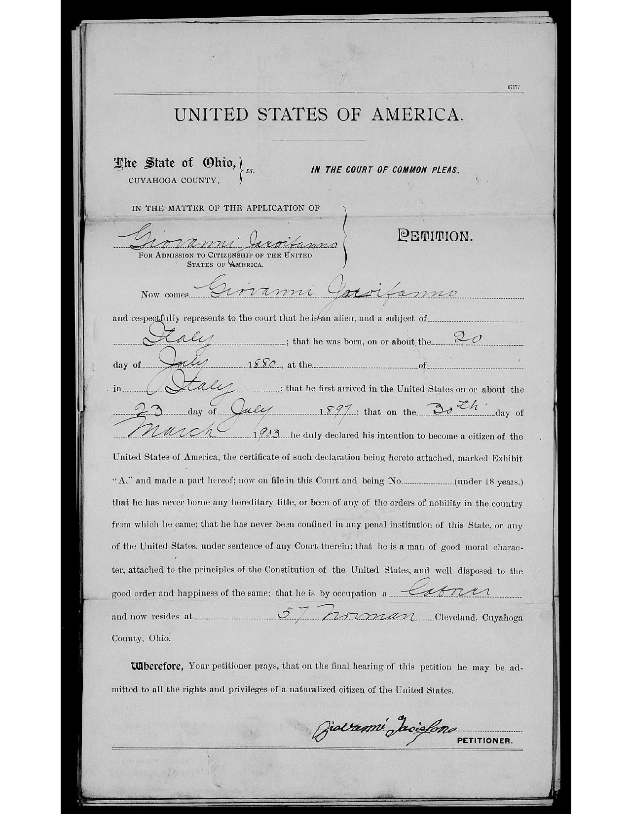First page preview of giovanni-iacofano-citizenship.pdf
